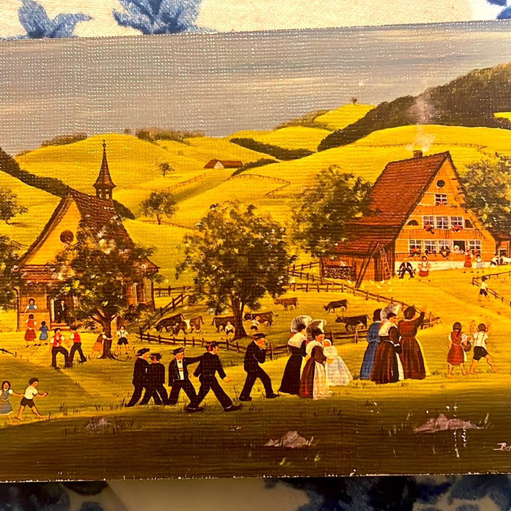 Bernhard Folk art print.   Small but detailed.